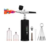 Mini kit compressore d'aria Aerografo for pistola a spruzzo for aerografo for nail art Tattoo Craft Cake Applicazione multifunzionale(Black-1)
