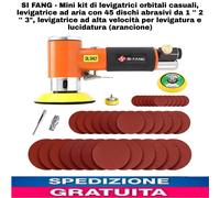 Mini kit di levigatrici orbitali casuali, levigatrice ad aria con 45 Dischi