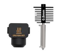 Mini kit di riscaldamento A1 in acciaio rigido, 3D Printer Print Head Hot End Heating Block Kit with 0,8 mm Leak proof Integrated Nozzle and Silicone Socks for Bambu Lab A1/A1 Mini