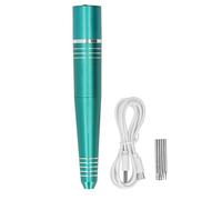 Mini kit penna lucidante Micro rettificatrice elettrica ricaricabile Set di utensili rotanti ad alte prestazioni per artigianato fai-te e arte in resina A66pro con 5 teste di (Verde)