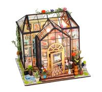 Mini kit per casa 3D, piccola serra per la casa, decorazione fai da te, set di edifici in miniatura, decorazione per mensole per camera da , biblioteca, ufficio, Halloween
