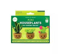 Mini kit per uncinetto per piante d'appartamento, trio fai da te all'uncinetto per principianti, per realizzare piante di serpente, piante grasse e cactus, kit completo di artigianato con gancio e