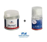 MINI KIT RIPARAZIONE VETRORESINA - GELCOAT + RESINA POLIESTERE + LANA DI VETRO