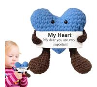 Mini Knit Heart Doll - Gancio Charme, Token Cuore Break Fatto a Mano | Supporto emotivo Idea Regalo Comfort Presente, Crochet Pocket Peluche per gli amanti Amici Famiglia