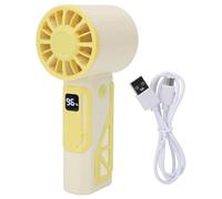 Mini la portatile portatile potente USB ricaricabile ricaricabile per piccole mano silenziosa raffreddamento per il trucco da viaggio per casa esterno interno (Verde) (Rosa) (Giallo)