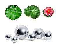 Mini laghetto decorativo, 6 palline da nuoto per mini laghetto con 3 foglie di loto galleggianti per laghetti da terrazzo, vasche di zinco, fontane solari da giardino, balcone, stagno, palline di