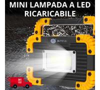 Mini Lampada da Lavoro a Led Ricaricabile 30W Batteria 4200 mAh Campeggio Porta [EEK: A+]