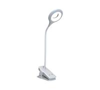 Mini lampada da lettura LED wireless con clip e cavo USB-C, 80 lumen - Bianca