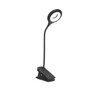Mini lampada da lettura LED wireless con clip e cavo USB-C, 80 lumen - Nera