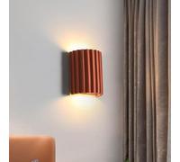 Mini Lampada da Parete Contemporanea Lampada da Parete Minimalista con Design A Mezzo Cilindro Applique da Parete in Resina per Soggiorno Camera da Letto Scala Corridoio, Orange