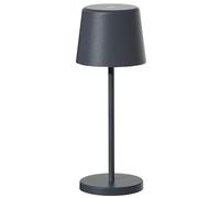 Mini lampada da tavolo touch wireless in alluminio grigio LED MINI ROCK bianco dimmerabile H22cm