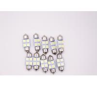 Mini Lampada Interna Per Auto 31Mm 4Smd Led 5050 Festoon Xenon Bulb Senza Errori