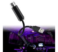 Mini lampada per tettuccio auto, luce d'atmosfera a LED, proiettore LED Starlight, luce notturna con presa USB, romantica luce notturna per auto, camera da letto, soggiorno, feste (bluviola)