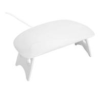 Mini lampada per unghie a forma di mouse, 6 W, luce LED UV per smalto gel ad asciugatura rapida, supporto pieghevole portatile, cavo di alimentazione USB integrato, modalità temporizzate per nail art