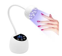 Mini Lampada UV Led Unghie,Display LCD,Sensore Automatico Intelligente, 36w Lampada Unghie Senza Fili, 12pcs Led Beads con Doppia Sorgente Luminosa UV, Uso Domestico e in Salone (Bianco)