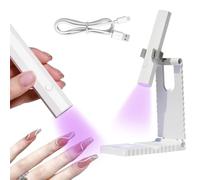 Mini Lampada UV Led Unghie,Lampada Portatile Per Unghie,Torcia UV Led Unghie Gel con Supporto Pieghevole,USB Ricaricabile e Portatile, 20/60S Timer, per Luce Asciugatrice Arte Fai da Te, Principianti
