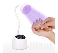 Mini lampada UV per unghie con 60 punte, 36 W, sensore intelligente e 4 timer, lampada UV digitale LCD per principianti, fai da te, saloni professionali