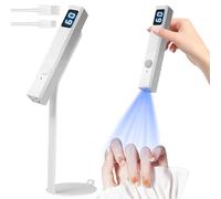 Mini lampada UV per unghie, lampada UV per unghie con supporto, ricaricabile, mini lampada LED per unghie portatile, lampada UV da 3 W, lampada LED UV per unghie in gel, piccolo LED per asciugatrice