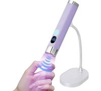 Mini lampada UV per unghie, luce flash portatile con supporto magnetico aggiornato e sensore intelligente, asciuga unghie in gel ad asciugatura rapida, per saloni, casa, viaggi (viola)