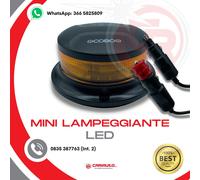 Mini Lampeggiante Flash a Led Trattore Base Magnetica Presa Accendisigari 12/24V
