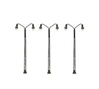 Mini lampione a LED in plastica per modellismo ferroviario in scala TT, 3 V, luci ferroviarie per sabbiere, giardini in miniatura, città, modello (3 pezzi)