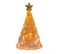 Mini lanterna luminosa per albero di Natale, in acrilico, multicolore, decorazione natalizia con illuminazione calda per riunioni festive (giallo)