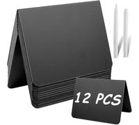 Mini Lavagna, 12 pezzi Mini Lavagna Piccola con 2 pezzi Penna, Tipo V Numeri Tavoli Ristorante, Buffet Insegne per Matrimoni, Feste, Ristoranti, Numero di Tavolo, Cartellini Prezzi