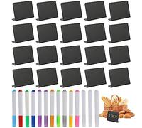 Mini Lavagna 20 pezzi Mini Lavagnette Piccola L Forma Piccola Lavagna Nera Lavagnette Per Buffet applica a matrimoni, feste, panetteria, cartellini dei prezzi