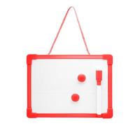 Mini Lavagna Bianca Magnetica Cancellabile con Pennarello Nero, Cancellino e 2 Magneti - 15x20 CM Multicolore - Per Bambini Disegno, Scuola, Casa, Ufficio, Cameretta, Studio (Rosso)