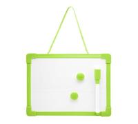 Mini Lavagna Bianca Magnetica Cancellabile con Pennarello Nero, Cancellino e 2 Magneti - 15x20 CM Multicolore - Per Bambini Disegno, Scuola, Casa, Ufficio, Cameretta, Studio (Verde)