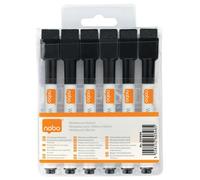 Mini Lavagna Evidenziatori Con Magnetico Cancellare, 6 Confezione Nero - 2104184