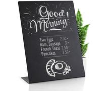 Mini lavagna in metallo, 11 x 8 1/2 pollici 27,9 x 20,3 cm, per buffet di feste, mini lavagna, scheda display per alimenti, lavagne da tavolo da cucina, lavagne per menu in piedi per matrimoni