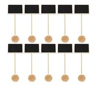 Mini Lavagna Nera Segnaposto, 10 Pezzi, Lavagnetta Segnaposto con Base in Pioppo, 8x5.5 cm - Facile da Pulire, Riutilizzabile, Decorazioni per Matrimoni e Eventi