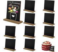 Mini Lavagna Piccola 10 Pezzi，13 X15Cm Mini Lavagne in Legno Con Base, Mini Lava