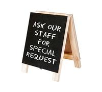 Mini Lavagne Ad Angolo 2 Facce 7X10 Cm Nero Legno - 96 Unità