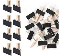 Mini lavagne da scrivere, 100 mollette in legno, mini lavagne con clip, clip per lavagna, piccole mollette per foto da appendere