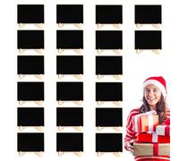 Mini Lavagne Decorative Con Base - Lavagnette Nere Da Tavolo in Legno, Superficie Riscrivibile E Supporto Stabile | Cartelli per Messaggi, Segnaposto per Cerimonie, Numeri Di Tavolo per Ricevimenti