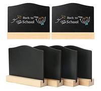 Mini lavagne in Legno, 6 Lavagnette con Supporto per Messaggi, Lavagne con Supporto per Decorazione Matrimonio Tavolo Segnatavolo Feste Cartellini Prezzi Numeri di Tavolo Ristoranti