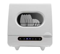 Mini lavastoviglie 5 programmi di lavaggio Lavastoviglie portatile da banco con coperchio ribaltabile, 6 set di capacità di lavaggio lavastoviglie automatico di riempimento dell'acqua lavastoviglie