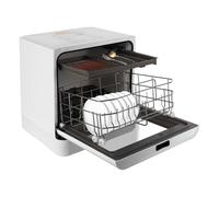 Mini lavastoviglie 800 W, lavastoviglie da tavolo con 5 programmi e serbatoio dell'acqua da 5 l, lavastoviglie da tavolo con 2 modalità di alimentazione dell'acqua e indicatore LED, perfetto per