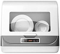 Mini lavastoviglie, lavastoviglie da banco automatico, ad alta pressione, mini lavapiatti portatile con interno in acciaio inox e 6 posizioni, spray rotante a 360°,