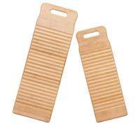 Mini Lavatoio da Bucato in Bambù 2 Pezzi Beige, Robusto | Indumenti Intimi e Vestiti Bimbo, Uso Casa e Viaggio, Set Due Dimensioni 40x15x1,8 e 50x18x1,8cm
