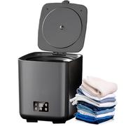 Mini Lavatrice 10l, Completamente Automatico con Asciugatrice di Spin, Funzionamento Silenzioso, 4 Programmi, Pompa di Scarico Incorporato, per Studio, Airbnb, Viaggi di Business