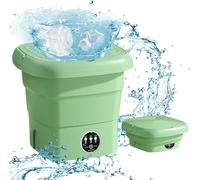 Mini Lavatrice, 4,5 L, Lavatrice portatile, Mini Lavatrice con centrifuga, Secchiello per la biancheria pieghevole, 3 modalità di pulizia, per i vestiti del bambino, Casa Campeggio Viaggi (Verde)