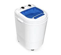 tectake® Mini Lavatrice con Centrifuga Mulifunzione 2 in 1, Lavatrice Portatile da 4,5 kg, Lavabiancheria portatile con Timer, 2 Funzioni di Lavaggio, Ideale per Campeggio o Piccoli Ambienti - Bianco