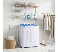 Mini lavatrice VidaXL con 2 cesti da 5,6 kg