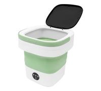 Mini lavatrice pieghevole, 12 l, 36 W, portatile, con timer e cestello scolapiatti, silenziosa, elettrica (verde)