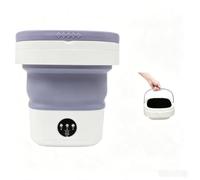 Mini Lavatrice Pieghevole 12L 3 Modalità Viola Portatile Piccolo | motore rame, 30-40dB, azzurro, pieghevole 30x30x16cm lingerie, biancheria intima, calze, bambino, campeggio, studio, viaggi.