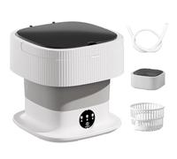 Mini Lavatrice Pieghevole 12L - Piccola Lavatrice portatile portatile con 3 modalità di lavaggio, tubo di scarico e cestello di centrifuga - Compatta, silenziosa e impermeabile IPX4 - per viaggi
