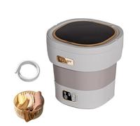 Mini Lavatrice Pieghevole 31X31X33cm Lavatrice Portatile 2 In 1 Pulizia Profonda Capacità Di 18L Perfetta Per Campeggio, Lavare Vestiti Per Oggetti Piccoli(Gray)